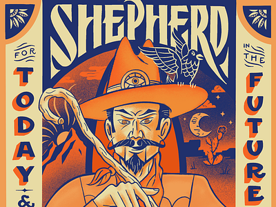 Shepherd Zoltar illustration character design cowboy handlettering illustration procreate