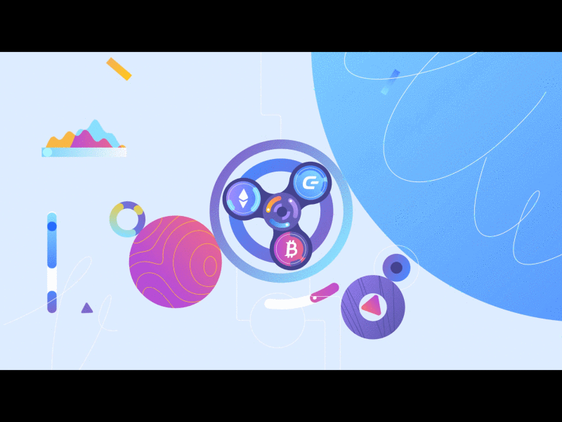 spinner coins 2d ae after effects animation art character design flat illustration illustrator motion