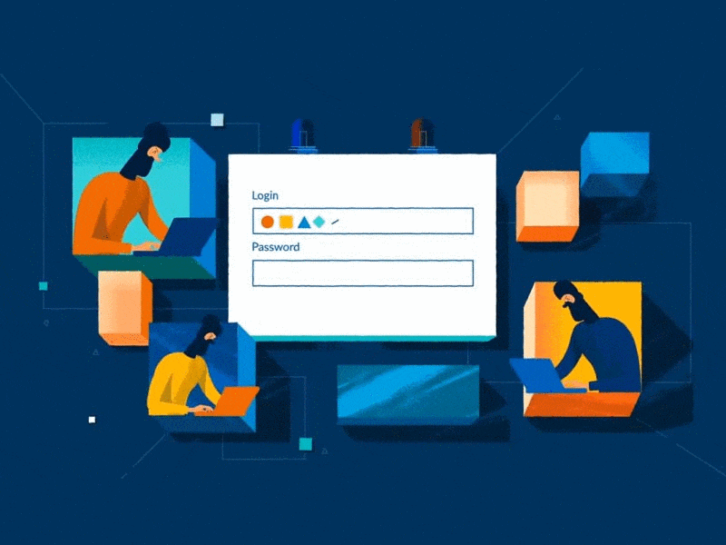 hackers gif rigging illustrator art ai illustration design 2d character motion ae flat animation