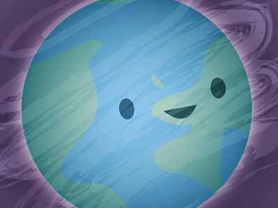 Old Concept cute earth illustration