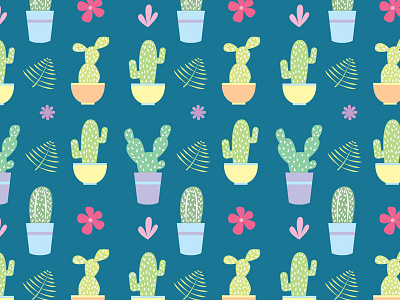 Cactus pattern cactus cute design illustration pattern