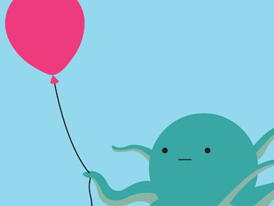 The octopus and its balloon illustration octopus vector