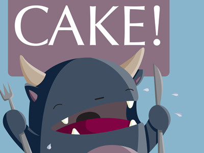 Cake! cake illustration monster vector