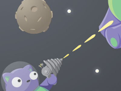 Sneak peek cat laser moon space vector