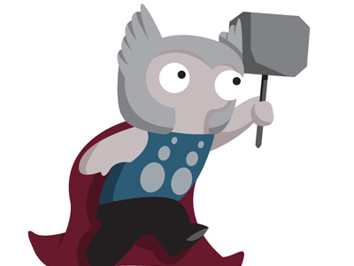 Thor character cute illustration thor vector