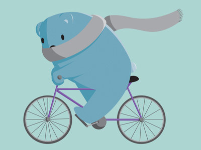 Bearcycle bear bike character illustration vector