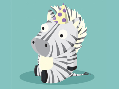 Birthday Zebra birthday character design illustration vector zebra