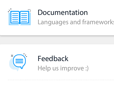 Icons documentation feedback help centre icons resources support
