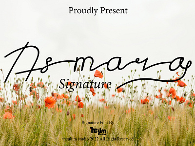 Asmara - Longtail Signature Font