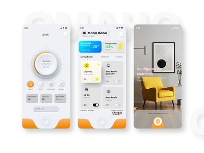 OMAHQ - Home Mobile App app mobile app ui ui design uiux