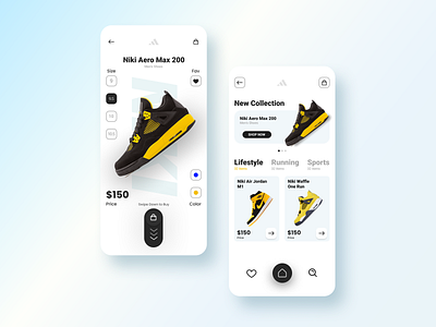 NIKI Shoe App app appstore branding design graphic design illustration landingpage logo mobile app mobile app design nike shoe app ui ui design