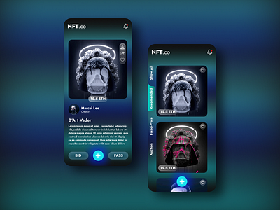 NFT Bidding App - Mobile App