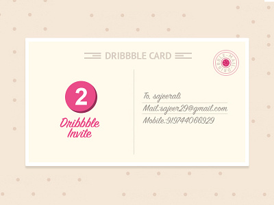 2dribbble Invite dribbble invite letter mail