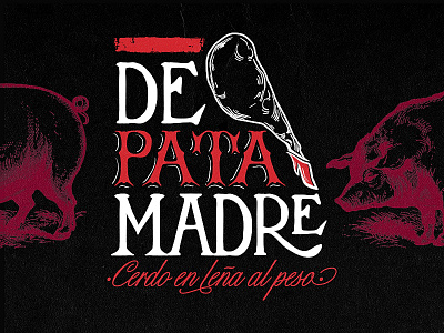 DE PATA MADRE branding lettering logo logotype