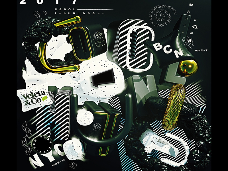 BCN -NY lettering type campaign experimental typography still life 3d blender art direction