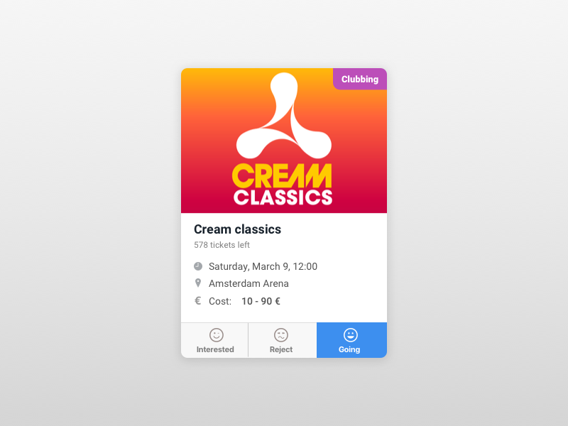 Event Tile - DailyUI005 tiles event