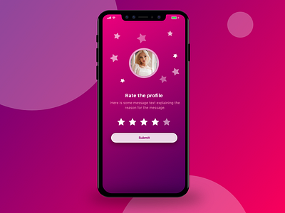 Rate Profile - DailyUI005 app dating pink profile purple rating