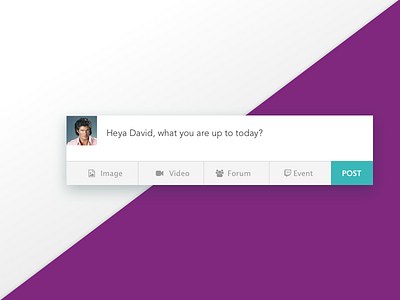 Activity Composer - DailyUI008 activity composer feed green newsfeed purple