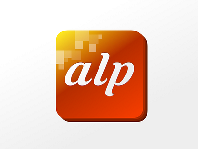 ALP Logo - DailyUI013 app gradient logo orange sport yellow