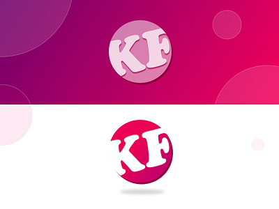 Logo Concept of KM - DailyUI015 app dating gradient logo pink web