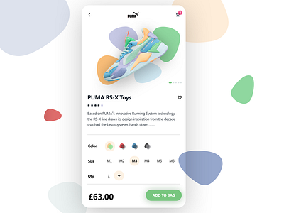 Puma RS X Toys app ecommerce green orange playful puma purple sneakers toys