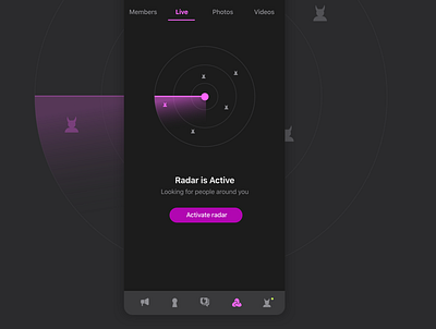 LIVE Search radar dark dark app dating live pink radar search social media