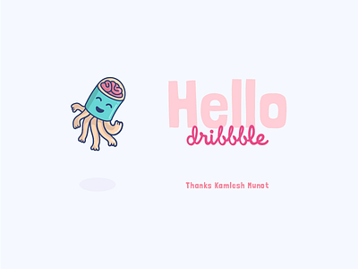 Hello Dribbble First Shot character design first shot hello dribbble minimal