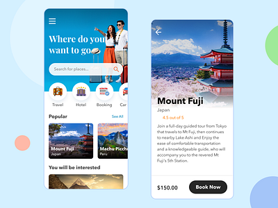 Travel service - Mobile app