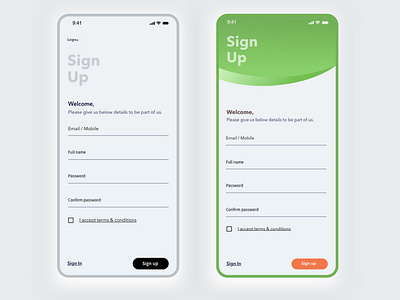 signup design login page ui