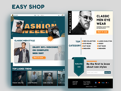 E-commerce website design e commerce fashion figma mockups ui