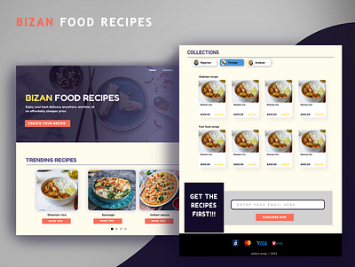 Bizan Food recipes figma food recipe mockups ui