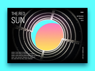#Daily_004#THE RED SUN colour daily design everyday graphical positive poster red typography
