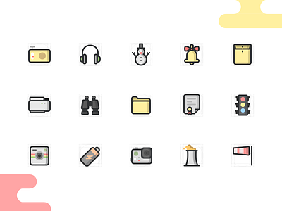 icons with outline