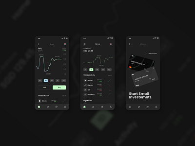 Stock Market App by Zainah Damrawi on Dribbble