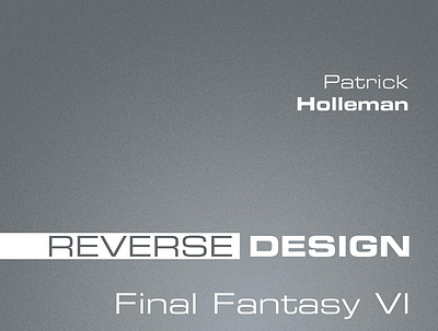 (EPUB)-Reverse Design: Final Fantasy VI app book books branding design download ebook illustration logo ui
