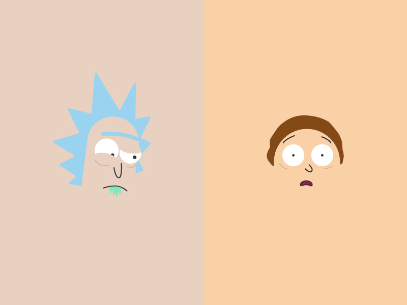 Rick And Morty adult design flat illustration morty rick show swim tv