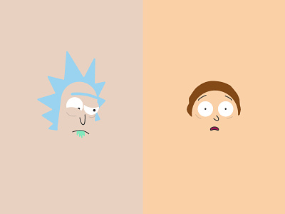 Rick And Morty adult design flat illustration morty rick show swim tv