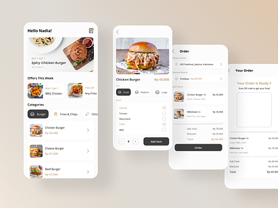 Contactless Ordering App food app mobile app restaurant app ui design