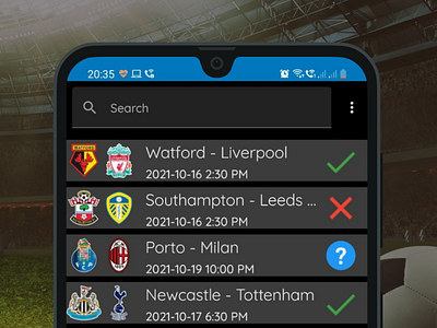 Premier League - Mobile App (Dark Mode) android app branding design graphic design liverpool logo premier league ui ux