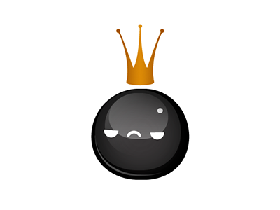 King Grump black crown cute face gold grumpy illustrator king shiny
