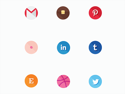Website Icons bewb briefcase dribbble etsy gmail icons linked in pinterest tumblr twitter website