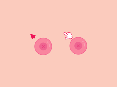 Nipples arrow click cursors hand nipples peach pink puffy