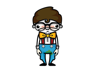Doug character illustrator nerd vector