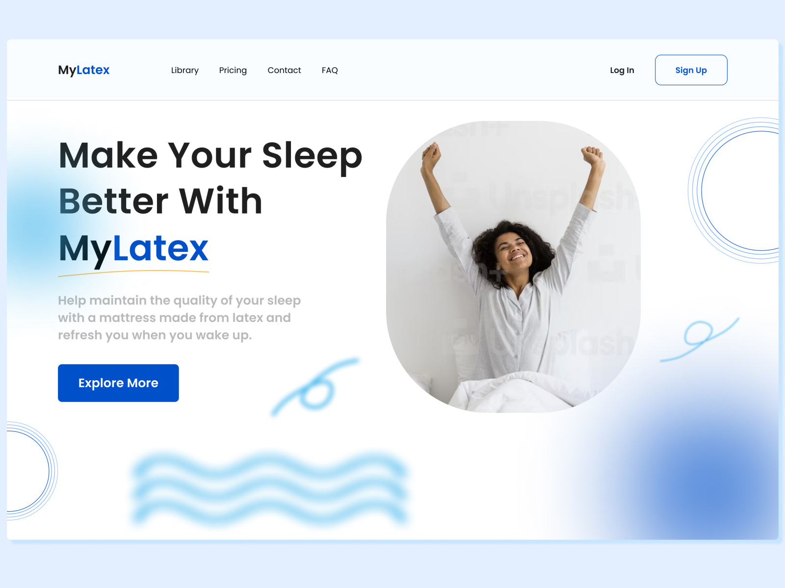 Landing Page Selling Mattress by Hams.Design on Dribbble
