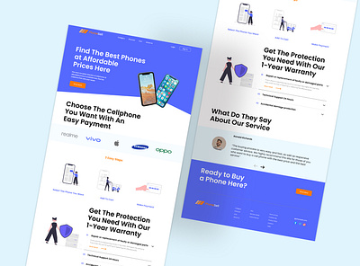 Landing Page Phone Sales branding design landing page mobile phone shop ui ux web