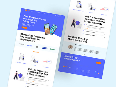 Landing Page Phone Sales branding design landing page mobile phone shop ui ux web