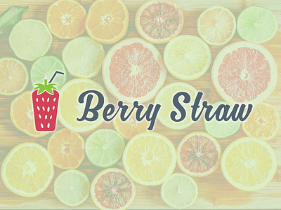 Berry Straw color curly fresh fresh colors fresh design fruit green handwriting logo logo design smoothie smoothies strawberry