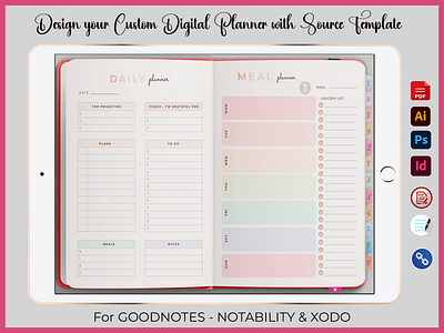 Design your Custom Digital Planner for GoodNotes 2022 - 2023 adhd planner adhd planner adult adhd planner adult 2022 custom planner day designer day planner design design a planner design planner digital planner editable for men goodnotes gratitude journal for women ipad planner journal for men journal for women notability planner 2022 2023 xodo