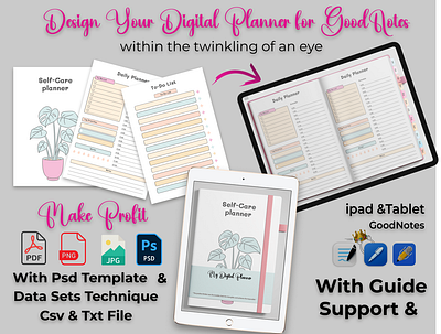 Digital Planner Template Kit + Guide