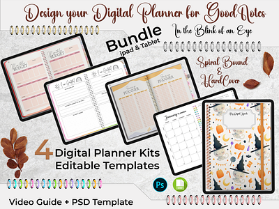 Digital Planner Template Kit / Design your GoodNotes Planner